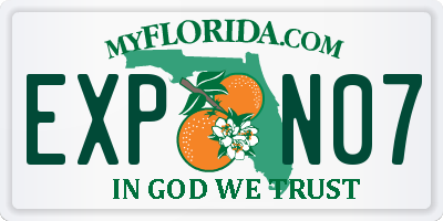 FL license plate EXPN07