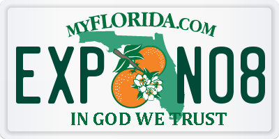 FL license plate EXPN08