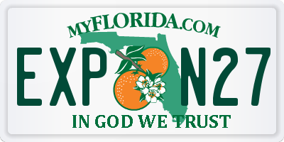 FL license plate EXPN27