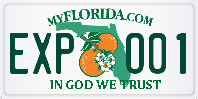 FL license plate EXPO01
