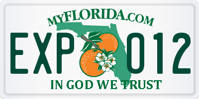 FL license plate EXPO12