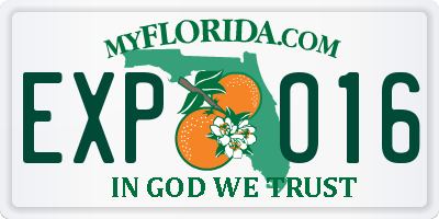 FL license plate EXPO16