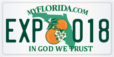 FL license plate EXPO18