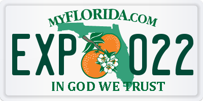 FL license plate EXPO22