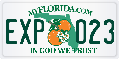 FL license plate EXPO23