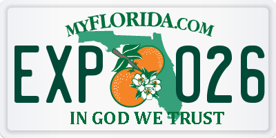 FL license plate EXPO26