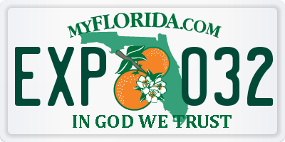 FL license plate EXPO32