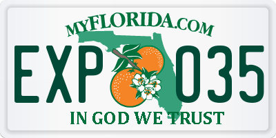 FL license plate EXPO35