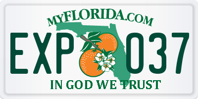 FL license plate EXPO37