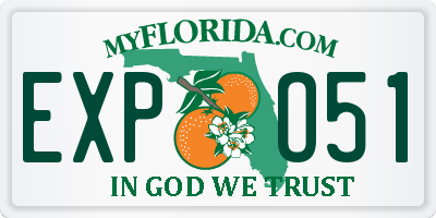 FL license plate EXPO51