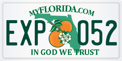 FL license plate EXPO52