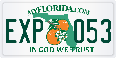 FL license plate EXPO53