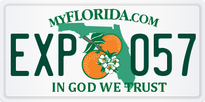 FL license plate EXPO57