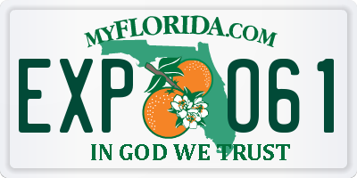 FL license plate EXPO61