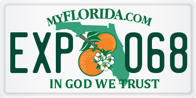 FL license plate EXPO68