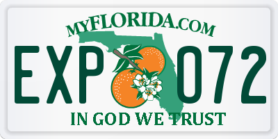 FL license plate EXPO72