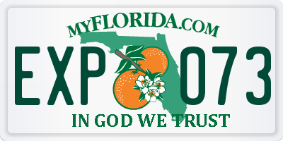 FL license plate EXPO73