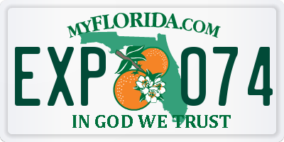 FL license plate EXPO74