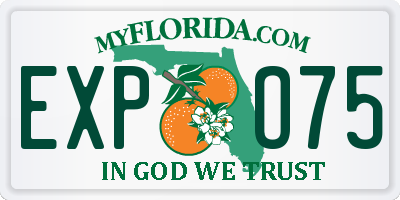 FL license plate EXPO75