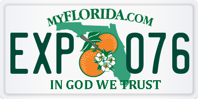 FL license plate EXPO76