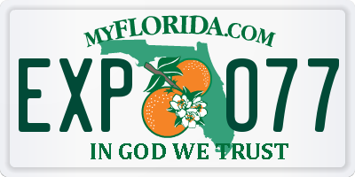 FL license plate EXPO77