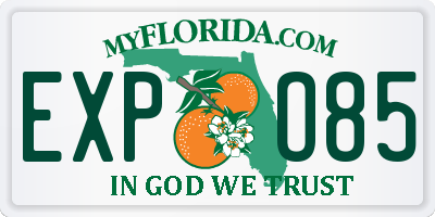 FL license plate EXPO85