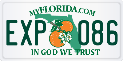 FL license plate EXPO86