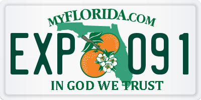 FL license plate EXPO91