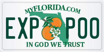 FL license plate EXPP00