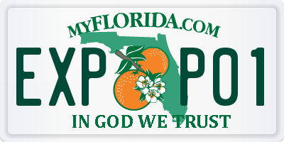 FL license plate EXPP01