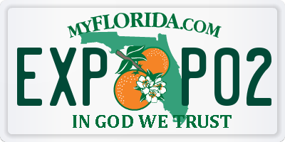 FL license plate EXPP02