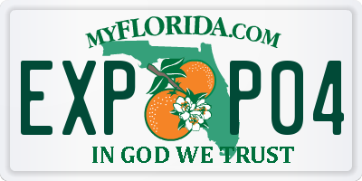 FL license plate EXPP04