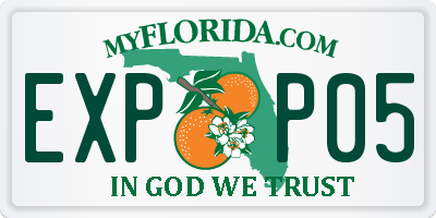 FL license plate EXPP05