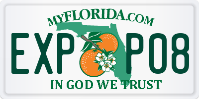 FL license plate EXPP08