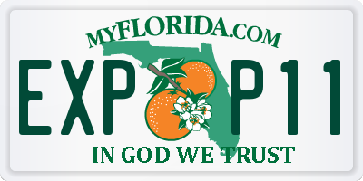 FL license plate EXPP11