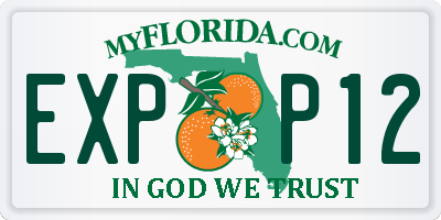 FL license plate EXPP12
