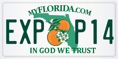 FL license plate EXPP14