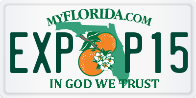 FL license plate EXPP15