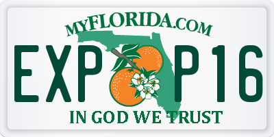 FL license plate EXPP16