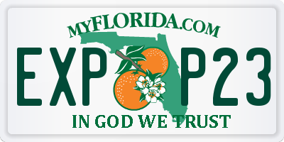 FL license plate EXPP23