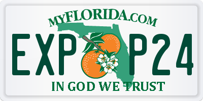 FL license plate EXPP24