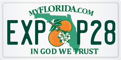 FL license plate EXPP28