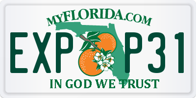 FL license plate EXPP31