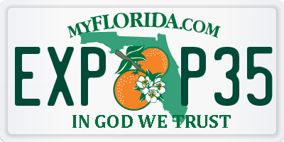 FL license plate EXPP35