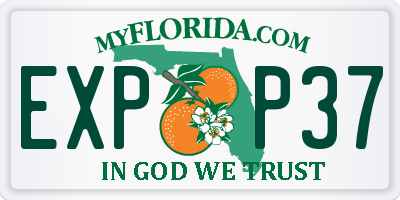 FL license plate EXPP37