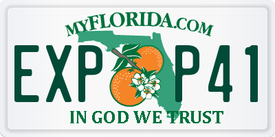 FL license plate EXPP41