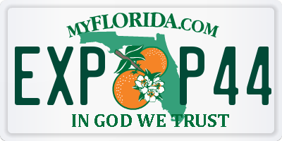 FL license plate EXPP44