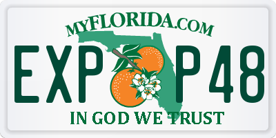 FL license plate EXPP48