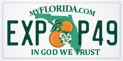 FL license plate EXPP49