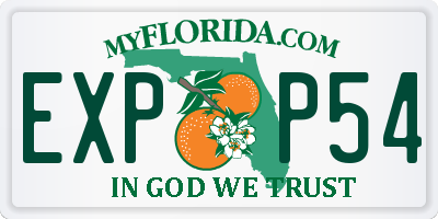 FL license plate EXPP54